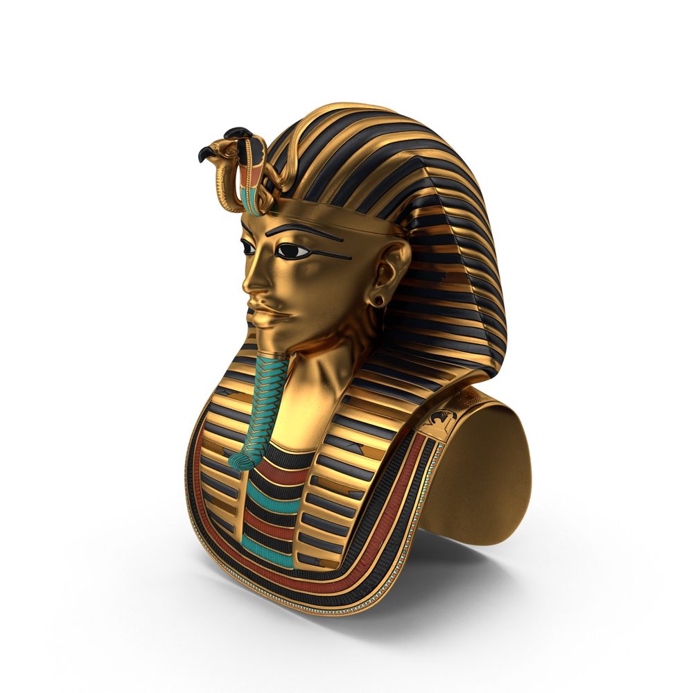 A golden mask of the Boy King